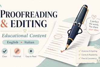 proofread and edit educational content
