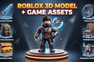 l create roblox 3d model game assets characters accessories