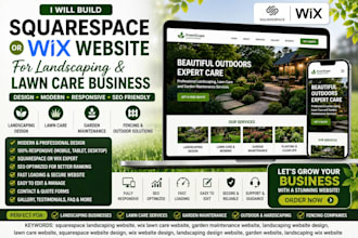 build squarespace landscaping design wix lawn website care garden maintenance