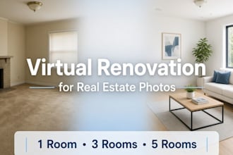 do virtual renovation and remodeling for your real estate photos