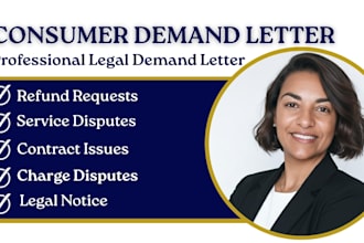 draft a consumer demand letter for refund or payment disputes