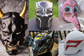 print and paint 3d mask 3d helmet halloween mask anime mask and cosplay props