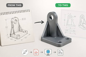 convert sketches, images or PDF into accurate 3d cad models and drawings
