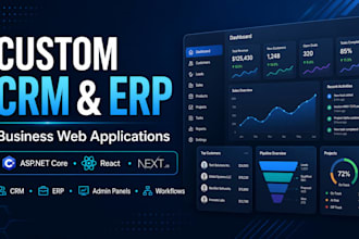 develop custom CRM erp or business web app in asp net core