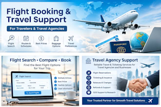 provide flight booking support for travel agencies