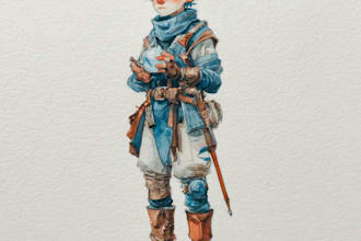 create a watercolor character art portrait