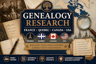 research genealogy records in france quebec canada, USA for ancestry citizenship