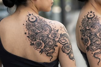 design unique animal tattoo artwork