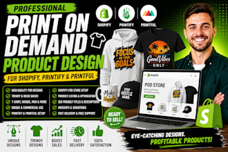 design print on demand products for shopify printify printful