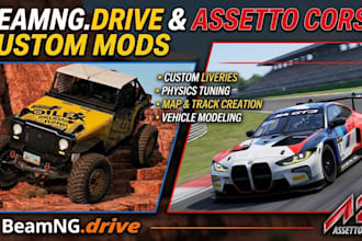 develop beamng drive and assetto corsa custom mods