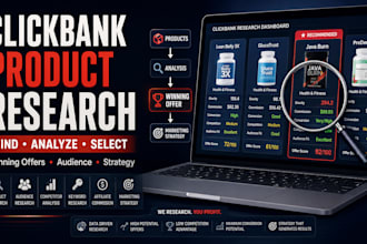 research winning clickbank products and create an affiliate marketing strategy