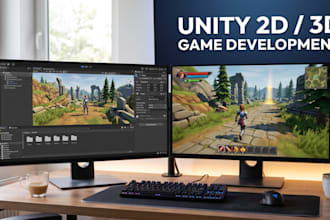 l develop unity 2d 3d game prototype gameplay mechanics