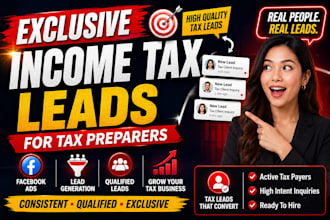 generate exclusive income tax leads tax preparers bookkeeping leads sales funnel