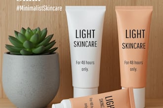 create social media designs for skincare brands