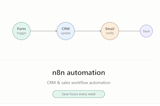 create n8n workflow automation to connect your business tools
