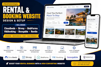 design cloudbeds sirvoy bnbforms vikbooking booqable rentle rental website
