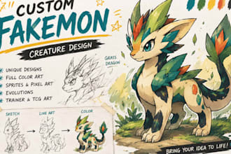 fakemon anime monster pokemon digimon