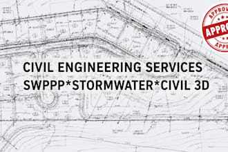 usa permit civil engineer plans drainage stormwater swppp cut fill site grading