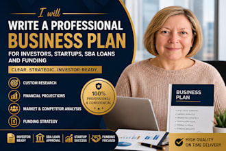 write a business plan for investors, sba loans, startups, and funding