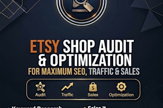 audit and optimize your etsy shop for SEO, traffic and sales