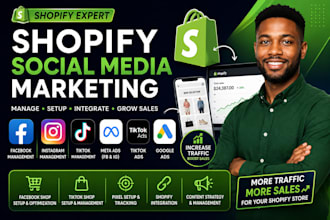 do shopify social media marketing, facebook, instagram and tiktok
