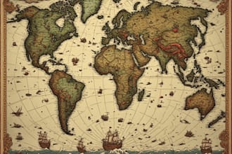 recreate an authentic antique historical map from your reference