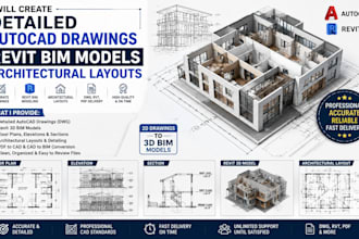 create detailed autocad drawings revit bim models architectural layouts
