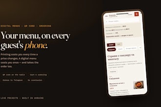 create a digital qr code menu website for your restaurant or cafe