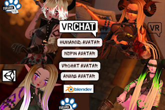 edit nsfw humanoid avatar, vrchat model, vrc commission, obs integration, warudo