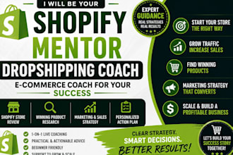 be your shopify mentor, dropshipping coach and ecommerce consultant