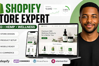 design cannabis shopify store, cbd dropshipping, hemp and marijuana website