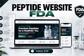 peptide website research ecommerce store coa and age verification fda compliant