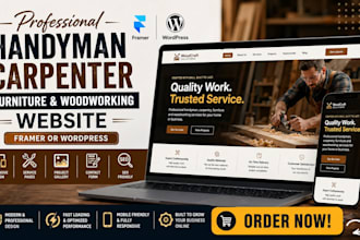 create handyman framer wordpress carpenter furniture woodworking website
