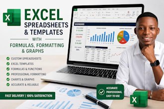 create custom excelspreadsheets and templates with formulas formatting and graph