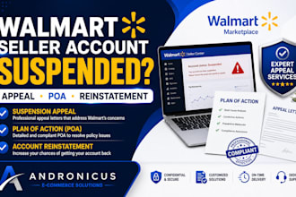 reinstate your walmart seller account, write appeal letter and plan of action