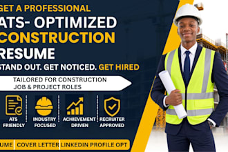 write a professional ats resumes and optimize linkedin for construction roles