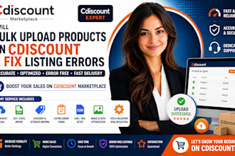 bulk upload products on cdiscount marketplace and fix listing errors ecommerce