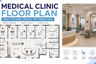 design medical clinic layout, floor plan with healthcare space optimization