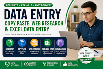 do accurate data entry copy paste webresearch excel data entry pdf conversion