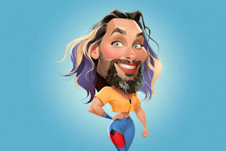 draw best bighead cartoon caricature in 24 hours