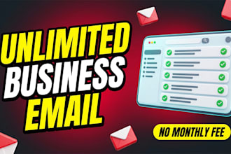 set up a business email server with unlimited accounts no user fees