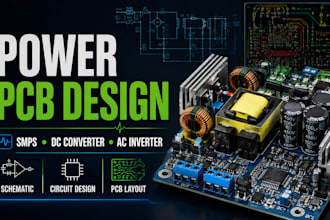 do schematic,layout,circuit design for smps,dc converter ac inverter power pcb