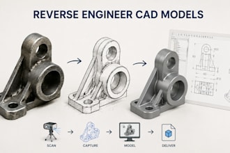 create reverse engineered cad models for manufacturing and prototypes