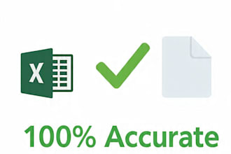 convert PDF to excel with accurate data entry