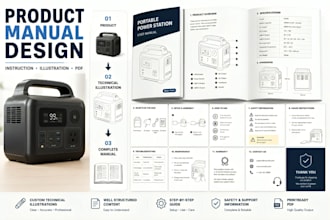 create a step by step product manual, user manual and instruction guide