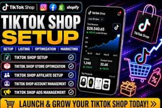 setup tiktok shop shopify facebook shop with product sync and marketing