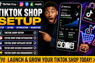 setup tiktok shop shopify facebook shop with product sync and marketing