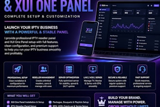 setup reseller panel, xui panel, xtream ui with m3u playlist