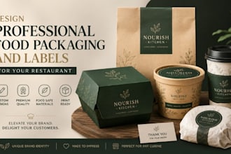 design professional food packaging and labels for your restaurant