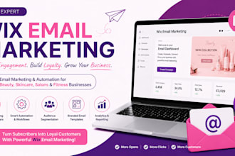 set up beauty skincare nails barbers saloons fitness studios wix email marketing